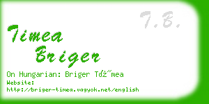 timea briger business card